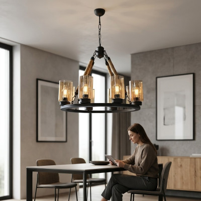 Deckenlampe Moderne Hängelampe neu Lüster Lampe Leuchte Schwarz