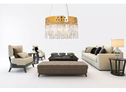 Wunderschöne BrassCrystal Kronleuchter neu Lüster Wohnzimmer Luxus gold