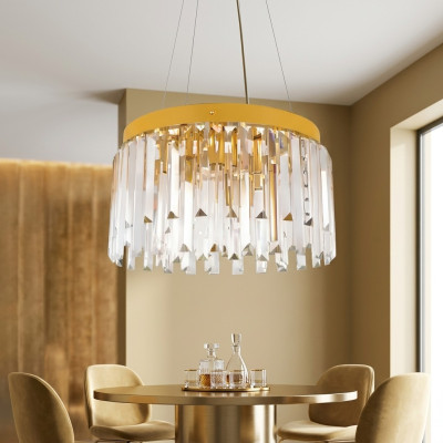 Kronleuchter Luxus Deckenlampe antik Eiche Kristall Leuchten Lampen Jugendstil