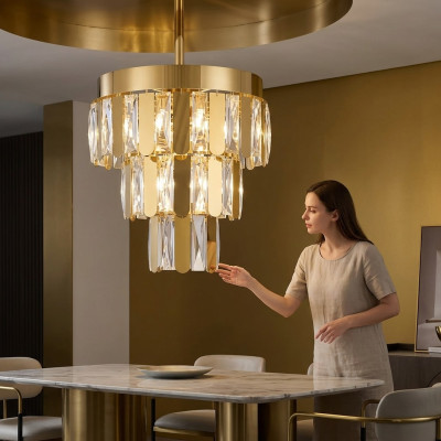 Kronleuchter Wohnzimmer Fernbedienung neu gold Schlafzimmer Luxus