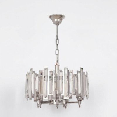 Runde Lampe Leuchte Silberne Deckenleuchte Beleuchtung Lampe 50x65cm