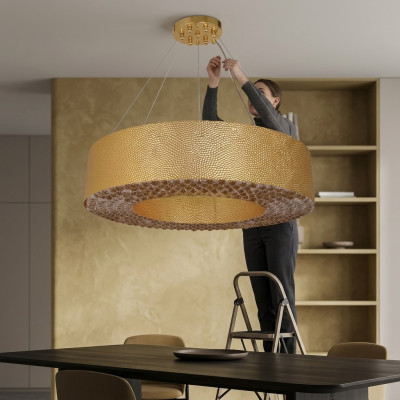Kronleuchter Modern gold Wohnzimmer Beleuchtung Deckenleuchte Lampe