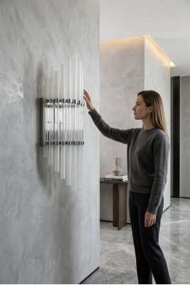 Luxusná nástenná lampa s kryštálmi