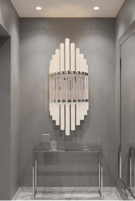 Luxusná nástenná lampa s kryštálmi