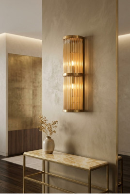 Wandleuchte Lampen Leuchten Beleuchtung Lampe Modern Goldene Wandlampe