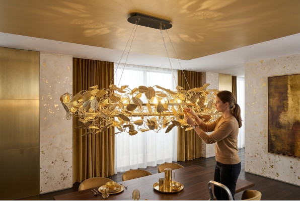 Deckenlampe Gold Wohnzimmer Hängelampe Deckenlampe Material Bronze