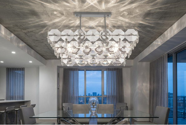 Kronleuchter Deckenlampe Lampe Beleuchtung Wohnzimmer Silberne Lampen