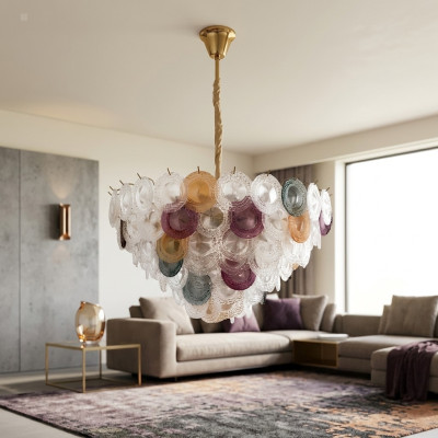 Kronleuchter Stil Modern Deckenanhänger Lichtschirm Crystal Wohnzimmer