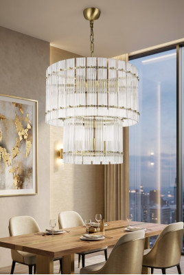  Kronleuchter Deckenleuchte Deckenlampe Wohnzimmer Glasbeleuchtung Neu