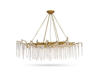 Deckenlampe Glas Deckenleuchte Wohnzimmer Lampe Leuchte Tropen Kristall