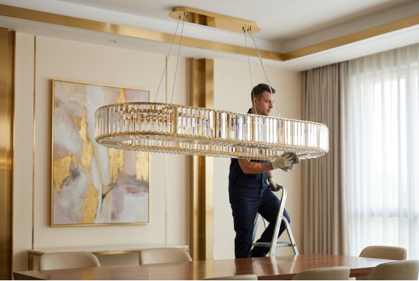 Tischleuchte Kronleuchter Kristallleuchte Lampe Lampen Kronleuchter Oval