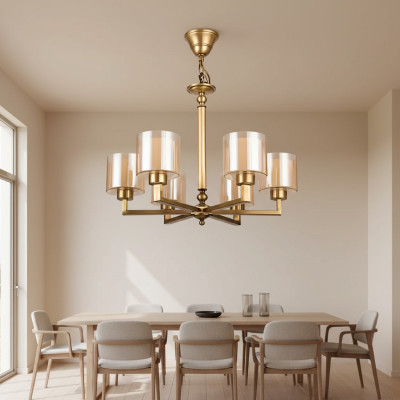Deckenlampe Wohnzimmer Deckenleuchten Lichtschirm Luster Glass Luxus