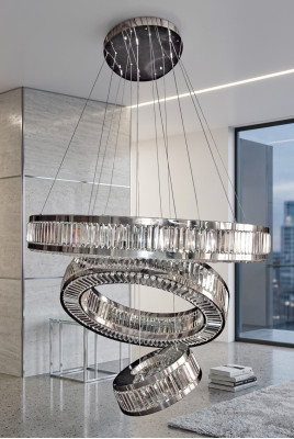 Silber Deckenlampe Stil Deckenleuchten Wohnzimmer Leuchte Lampe 120x175
