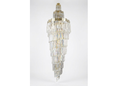 Kronleuchter Deckenleuchte Luxus Design Kristall Leuchte Wohnzimmer Lampe gold