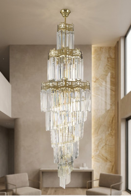 Kronleuchter Luxus Design Kristall Wohnzimmer Stil Moderner Lampe