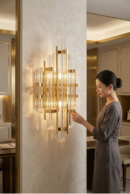 Wandleuchte Wandlampe Wohnzimmer Beleuchtung Luxus neu Schlafzimmer