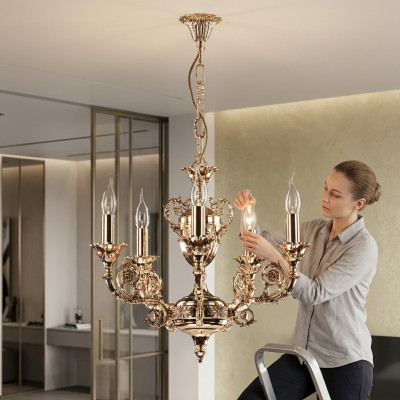 Deckenlampe klassisch Luster Leuchte Lampe Wohnzimmer Luxus Deckenlampen