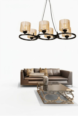 Deckenlampe Wohnzimmer Deckenleuchten Lichtschirm Luster Luxus