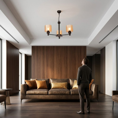 Deckenlampe Deckenleuchte Luster Glass Luster Luxus Wohnzimmer
