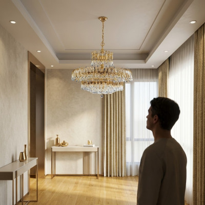 Kronleuchter Lampe Leuchte Wohnzimmer Deckenleuchte Luxus Luster Lampen