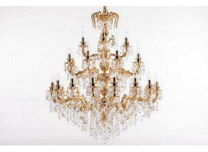 Moderne Kronleuchter Leuchte klassisch Luxus Wohnzimmer Brass Kristall