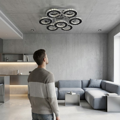 Kronleuchter Deckenleuchte Deckenlampe Wohnzimmer Crystal neu LED 65W