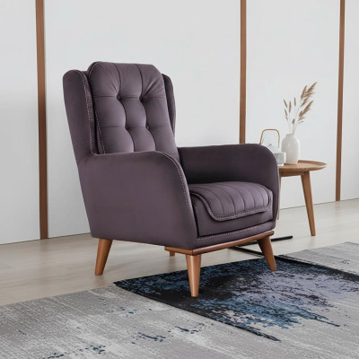 Chesterfield Sessel Relax Club Sofa Einsitzer Couch Polster Möbel Braun