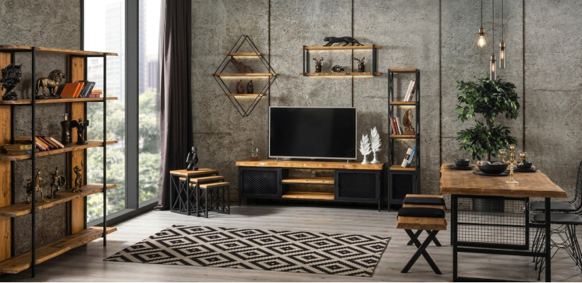 Design Bücher Regal Schrank Schränke Holz Regale 160x35x180cm Wohnzimmer