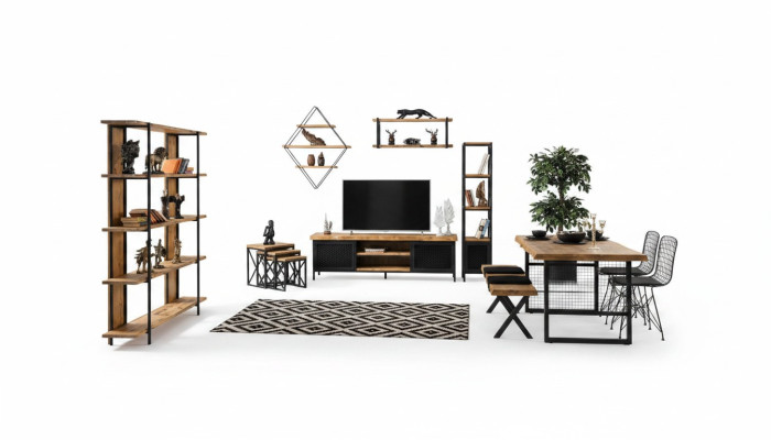 Design Bücher Regal Schrank Schränke Holz Regale 160x35x180cm Wohnzimmer