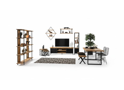 Design Bücher Regal Schrank Schränke Holz Regale 160x35x180cm Wohnzimmer