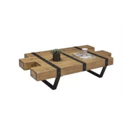 Loft Couchtisch Design Möbel Tisch 130x80 Wohnzimmer Holztisch Couchtische
