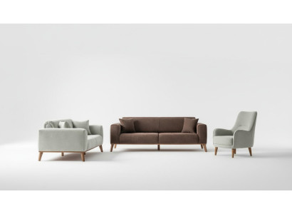 Geräumige 3+3+1 Sofagarnitur Stilvolles Design Sitzgarnitur Couchen Polster