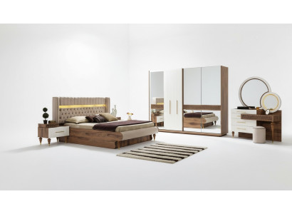 Schlafzimmer Set 5 tlg Design Luxus Bett Chesterfield Komplett Set