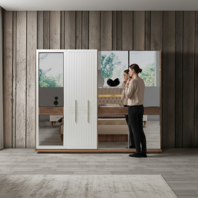 Kleiderschrank Modern Möbel Design Luxus Schrank Schlafzimmer 226cm