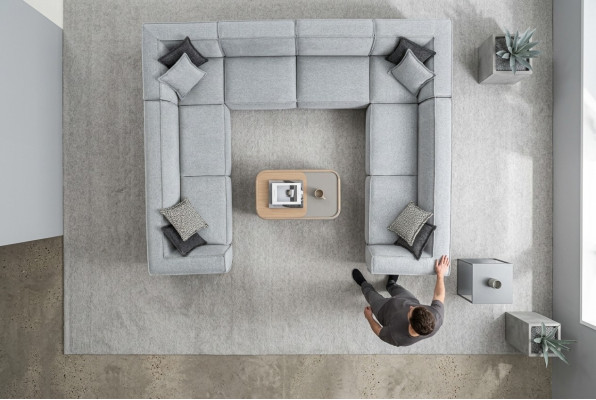 Wohnzimmer Ecksofa U Form Luxus Modern Design Grau Big Sofa Wohnlandschaft