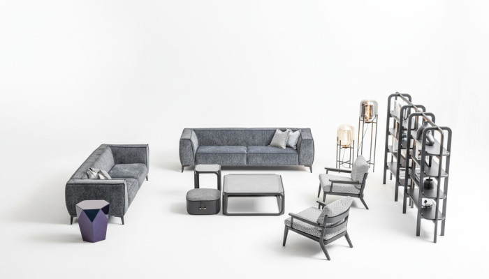 Sofagarnitur 431 Sitzer Sofas Sessel Luxus Garnitur xxl Stoff Sofa Möbel
