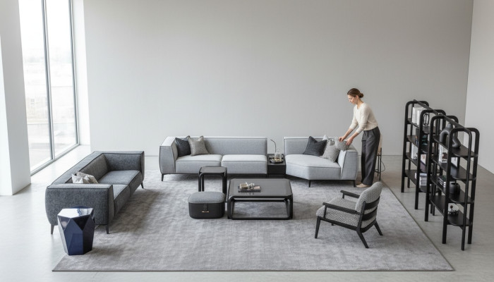 Sofagarnitur xxl Couch Texil Big Sofa 5+3+1 Sitzer Polster Stoff Couchen