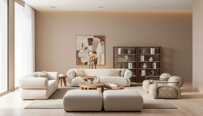 Sofagarnitur 6tlg. Wohnlandschaft Sitzer Hocker Wohnzimmer Set Modern Design