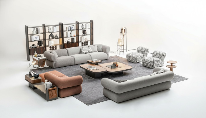 Große Sofagarnitur Wohnzimmer Couch Fünfsitzer Wohnlandschaft Sessel 5tlg