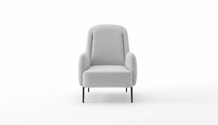Designer Grauer Sessel Luxus 1 Sitzer Polstersessel Textil Polstersessel