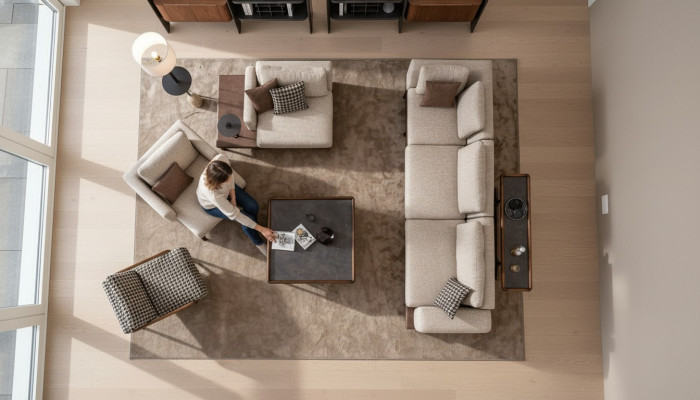 Sofa Set Wohnlandschaft Ecksofa Garnitur Stoffgarnitur Textil Sofas
