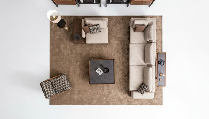 Sofa Set Wohnlandschaft Ecksofa Garnitur Stoffgarnitur Textil Sofas