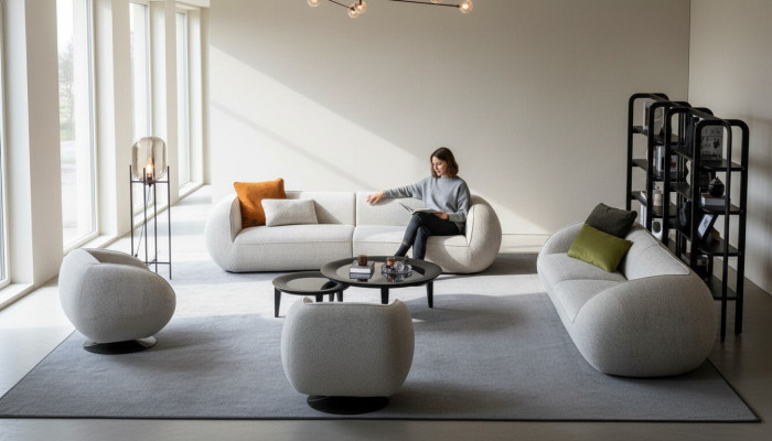 Sofagarnitur Lounge Sitzgruppe Dreisitzer Sessel Polsterecke Moderne
