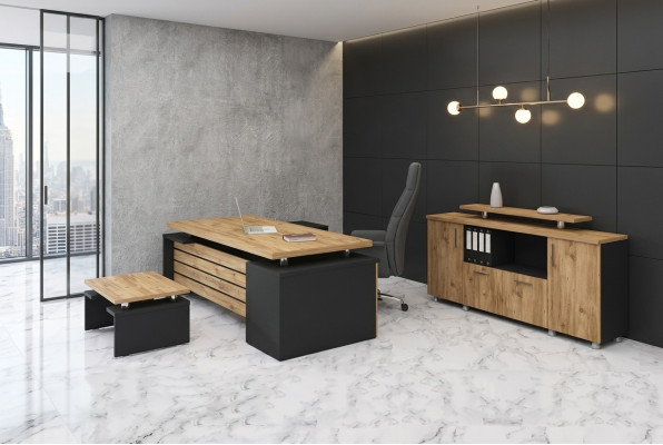 Designer Büromöbel Luxus Arbeitszimmer Set Modernes Designer 3tlg