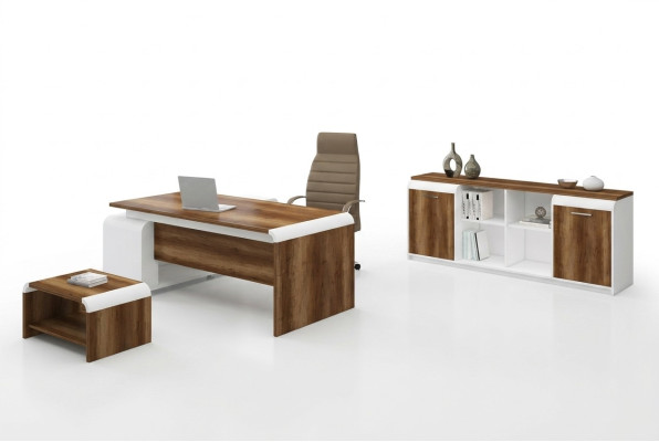 Büromöbel-Set Büroeinrichtung Schreibtisch Aktenschrank Schrank Luxus