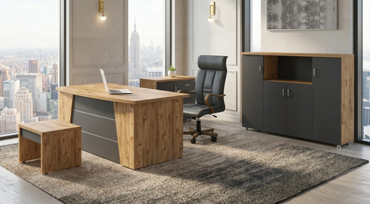Modernes Komplettes Set Büromöbel Arbeitszimmermöbel Luxus 4tlg Set