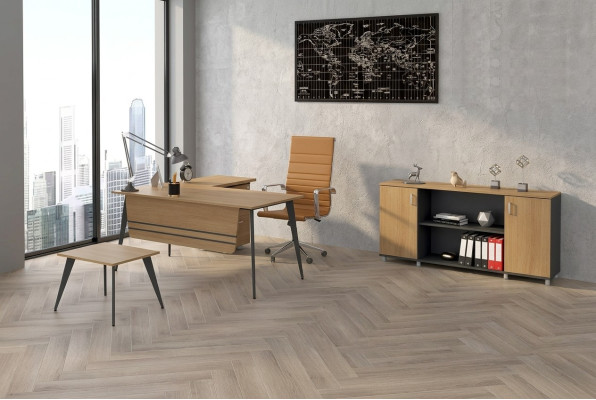 Büro Set Garnitur Eckschreibtisch Schrank Arbeitszimmer Komplett 3tlg.