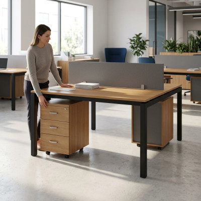 Büromöbel Set Zweier Schreibtisch Arbeitszimmer Tische Möbel Tisch