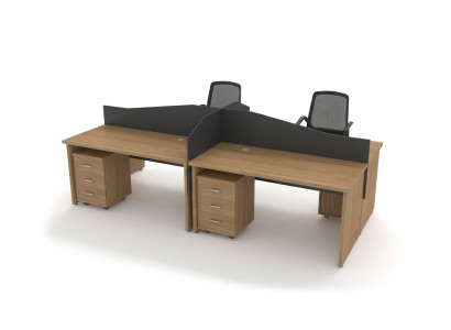 Holzmöbel Büroeinrichtung Großer Schreibtisch Design Arbeitszimmer