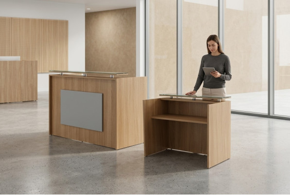 Rezeption Arbeitstisch Holz Büromöbel Empfangstisch Büro Möbel Neu